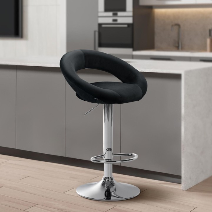 Barhocker Olinda Samt chrom