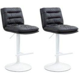 2er Set Barhocker Damar Kunstleder weiß 