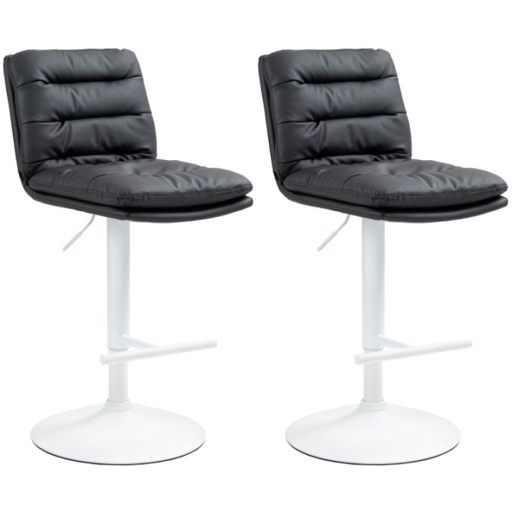 2er Set Barhocker Damar Kunstleder weiß 