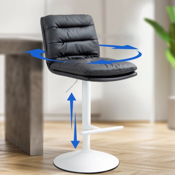 2er Set Barhocker Damar Kunstleder weiß 