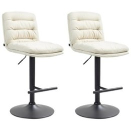 2er Set Barhocker Damar Stoff schwarz 