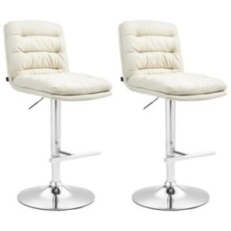 2er Set Barhocker Damar Stoff chrom
