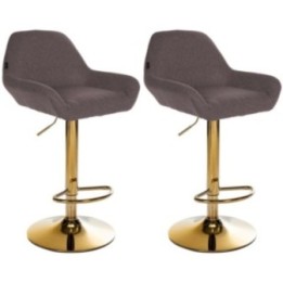 2er Set Barhocker Braga Gold Stoff