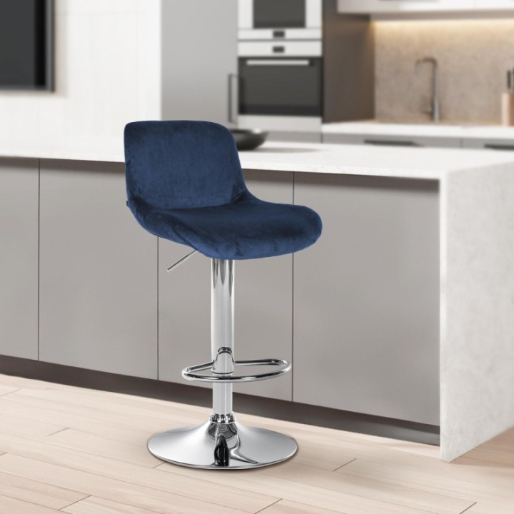 Barhocker Solon Chrom Samt