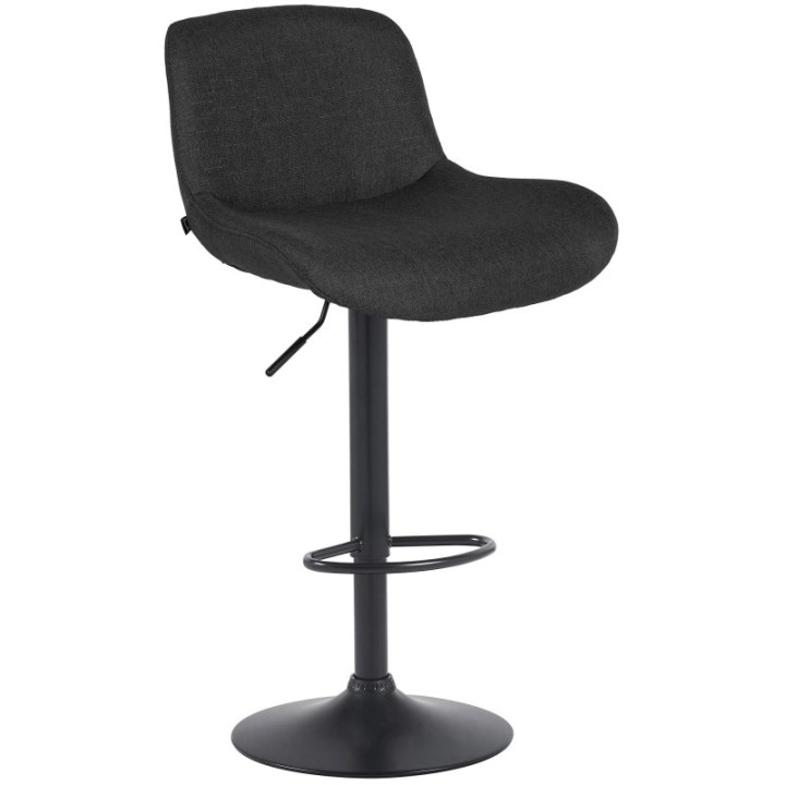 Barhocker Solon Schwarz Stoff
