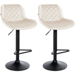2er Set Barhocker Kasson Samt 