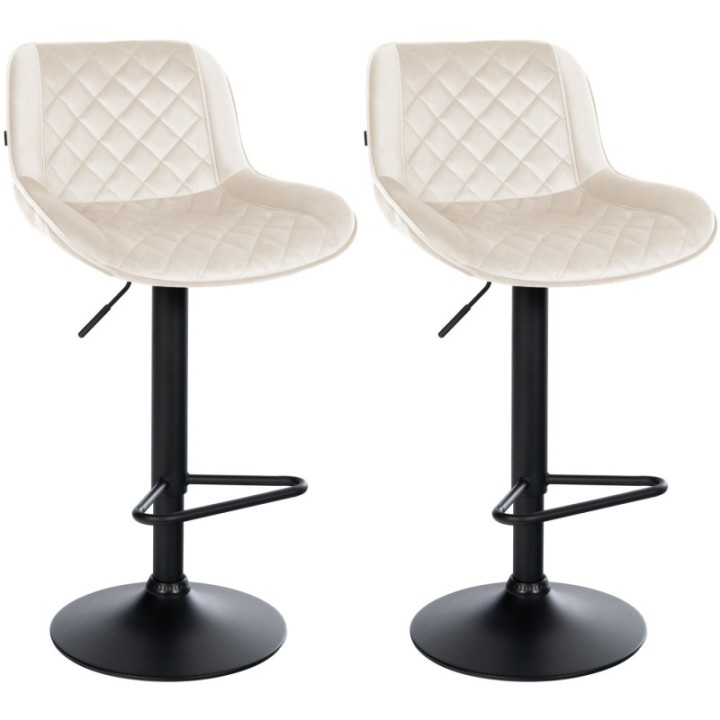 2er Set Barhocker Kasson Samt 