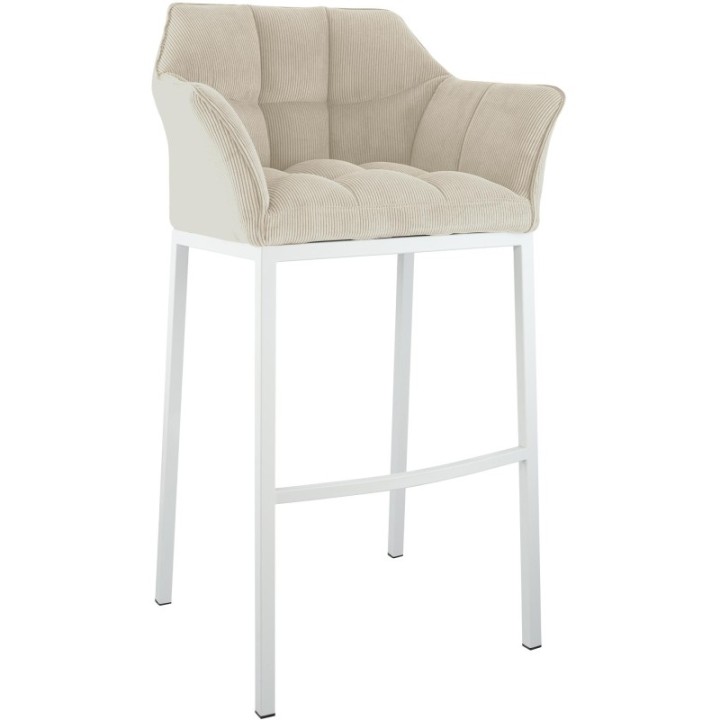 Barhocker Damaso W Cord mit 4-Fuß Gestell