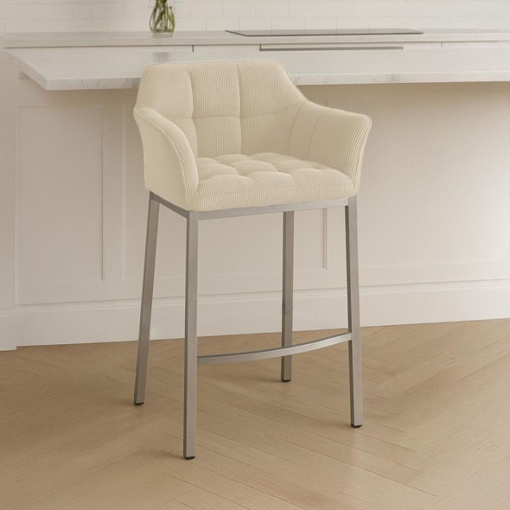 Barhocker Damaso E Cord mit 4-Fuß Gestell