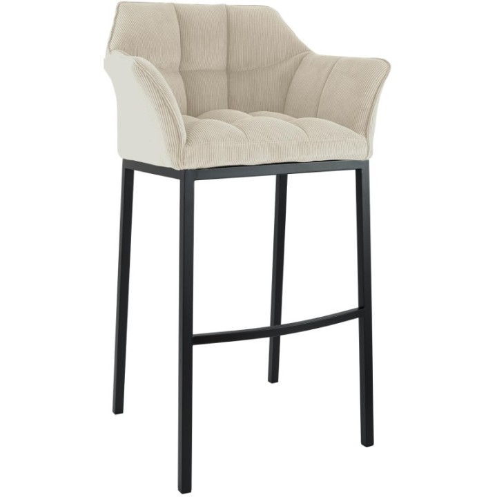 Barhocker Damaso B Cord mit 4-Fuß Gestell