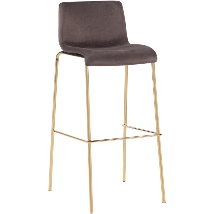 Barhocker Hoover Samt 4-Fuß Gold