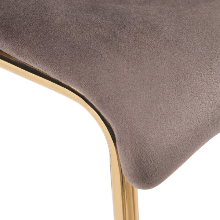 Barhocker Hoover Samt 4-Fuß Gold