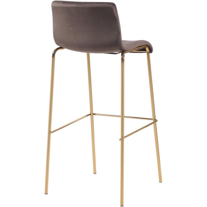 Barhocker Hoover Samt 4-Fuß Gold