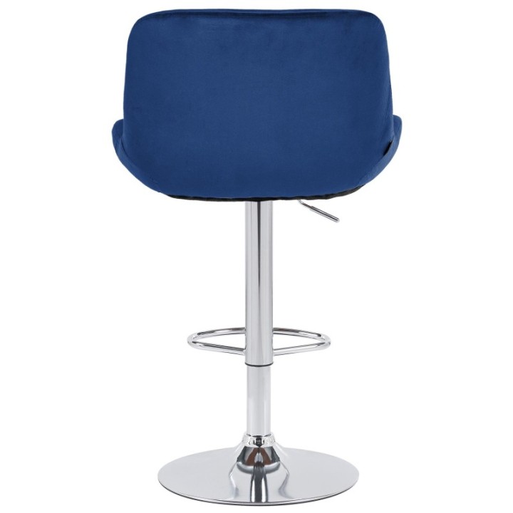2er Set Barhocker Solon Chrom Samt 