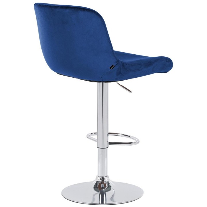 2er Set Barhocker Solon Chrom Samt 