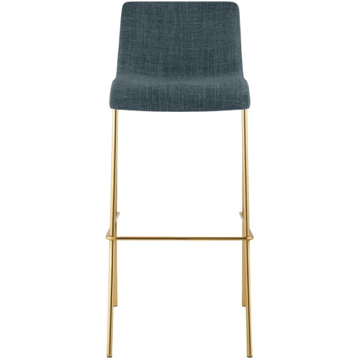 Barhocker Hoover Stoff 4-Fuß Gold