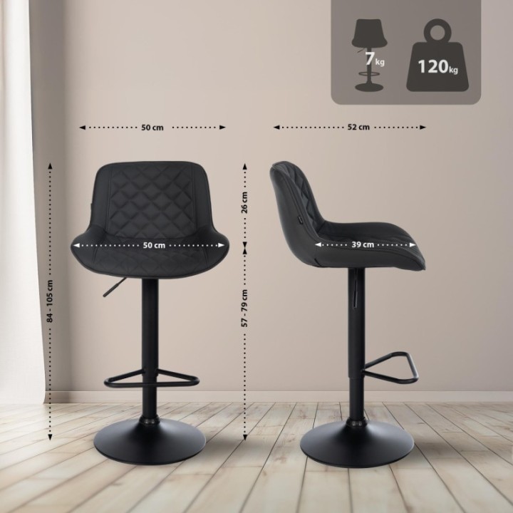 2er Set Barhocker Kasson Kunstleder 