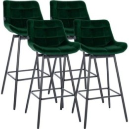 4er Set Barhocker Weston Schwenkbar Samt