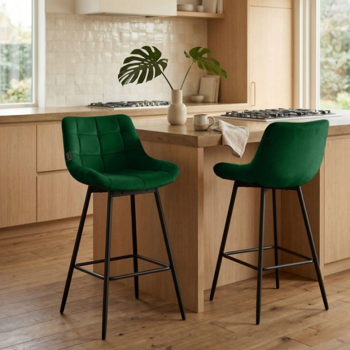 4er Set Barhocker Weston Schwenkbar Samt