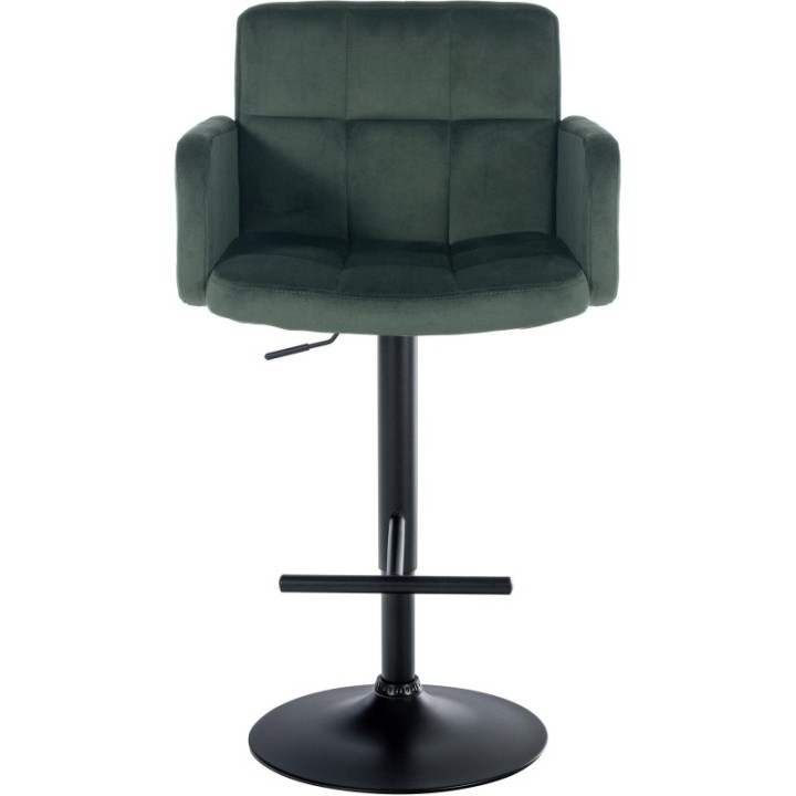 2er Set Barhocker Los Angeles Samt schwarz