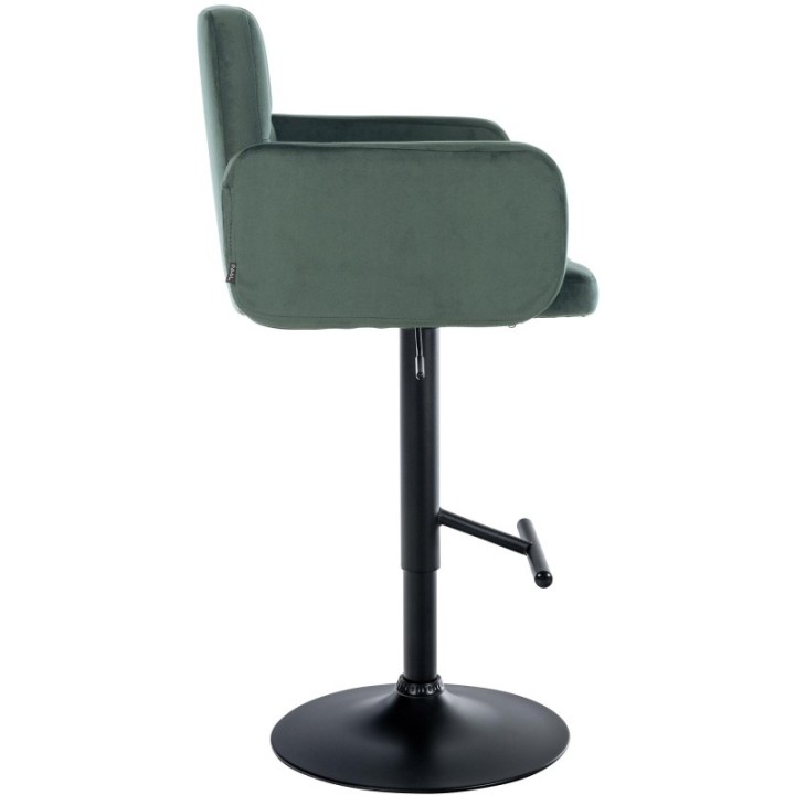 2er Set Barhocker Los Angeles Samt schwarz