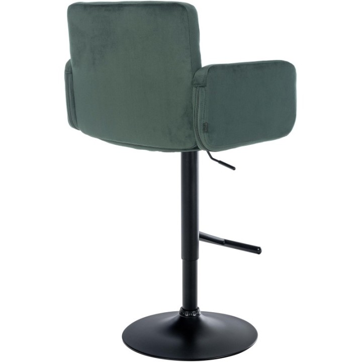 2er Set Barhocker Los Angeles Samt schwarz