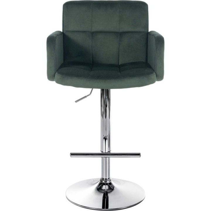 2er Set Barhocker Los Angeles Samt chrom