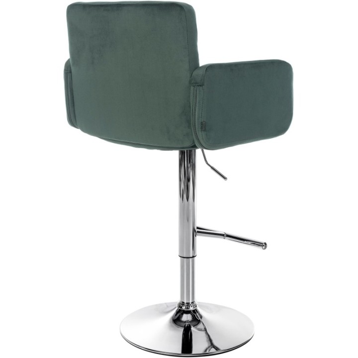 2er Set Barhocker Los Angeles Samt chrom