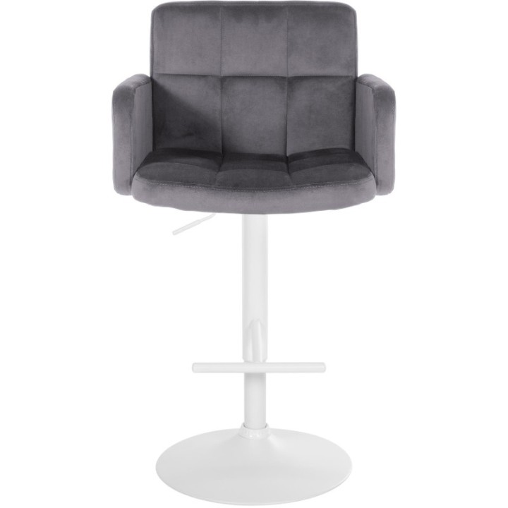 2er Set Barhocker Los Angeles Samt weiß