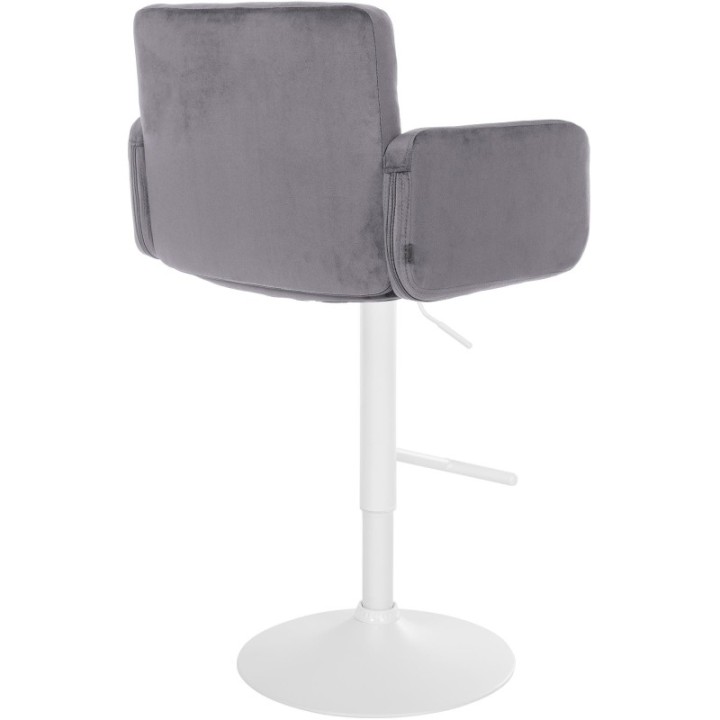 2er Set Barhocker Los Angeles Samt weiß
