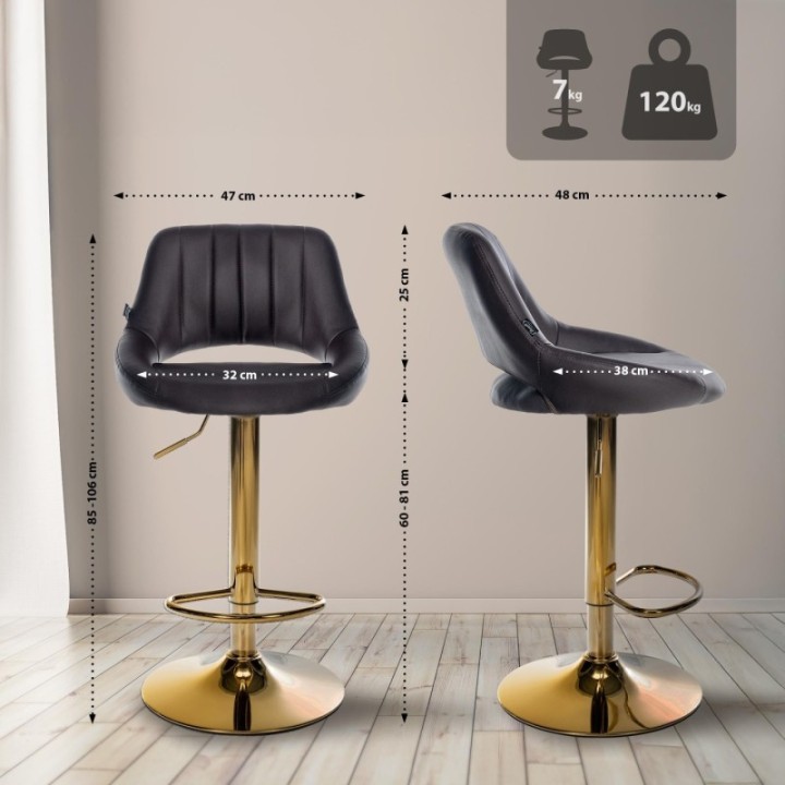 2er Set Barhocker Milet Kunstleder G