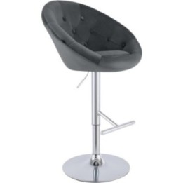 Barhocker London Samt chrom