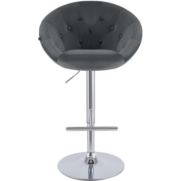 Barhocker London Samt chrom