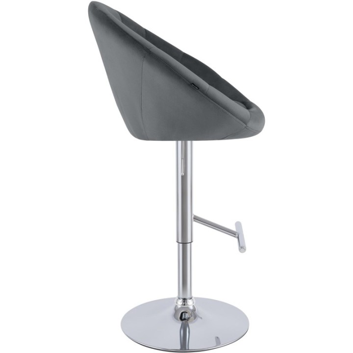 Barhocker London Samt chrom