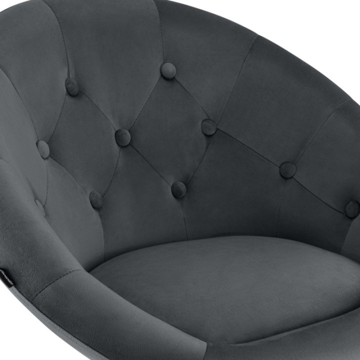 Barhocker London Samt chrom