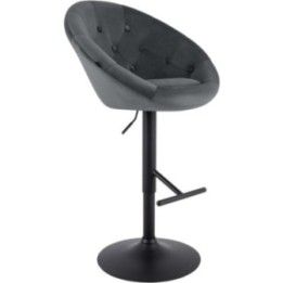 Barhocker London Samt schwarz