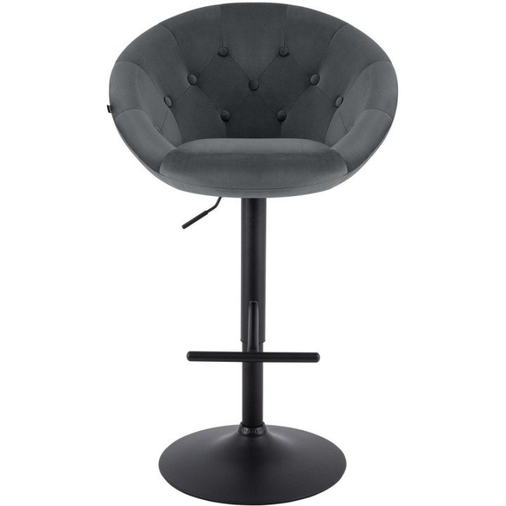 Barhocker London Samt schwarz