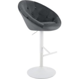 Barhocker London Samt weiß