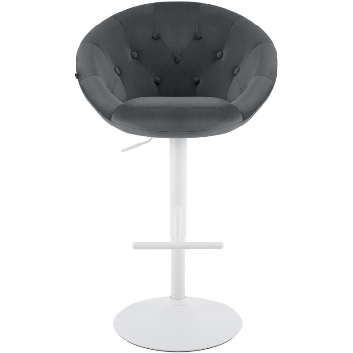Barhocker London Samt weiß