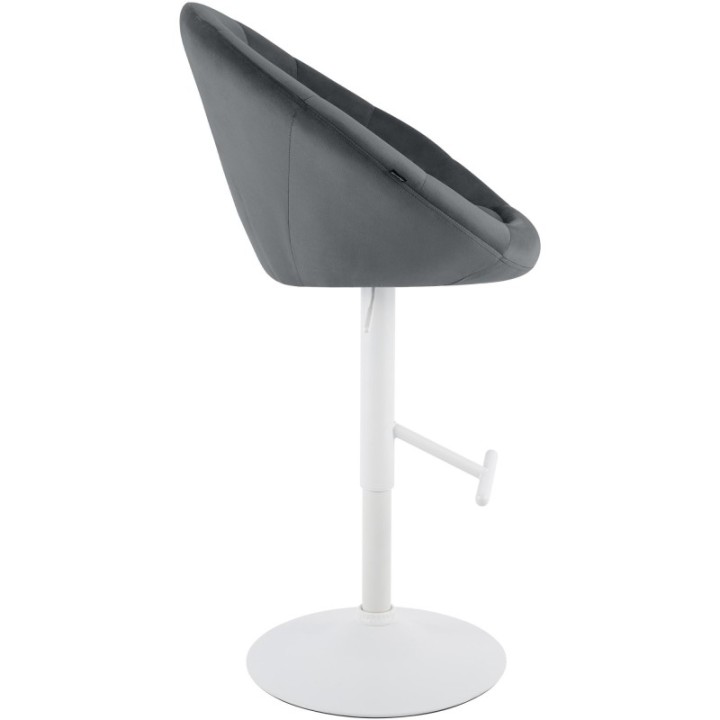 Barhocker London Samt weiß