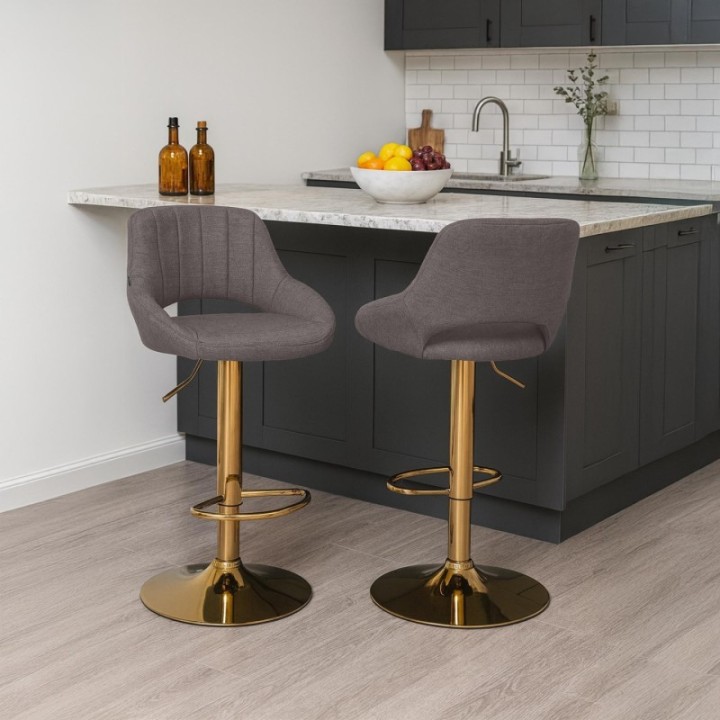 2er Set Barhocker Milet Stoff G