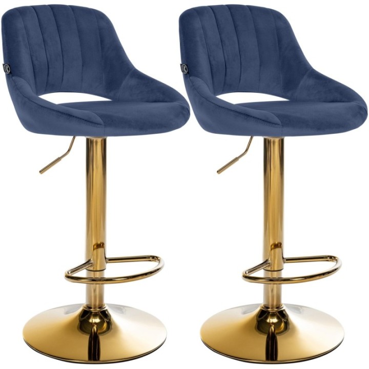 2er Set Barhocker Milet Samt G