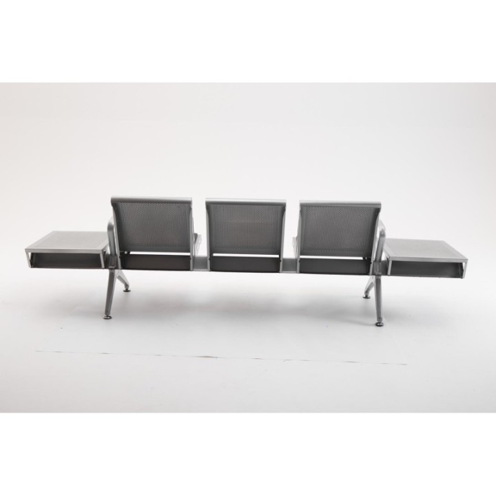 3er Wartebank Terminal Kunstleder mit Tische