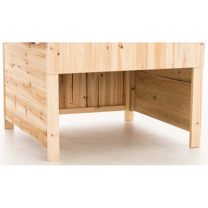 Holzgarage für Rasenroboter