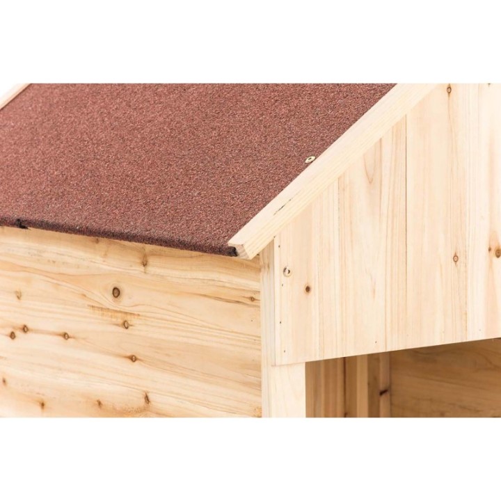 Holzgarage für Rasenroboter