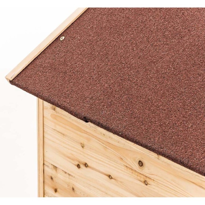 Holzgarage für Rasenroboter