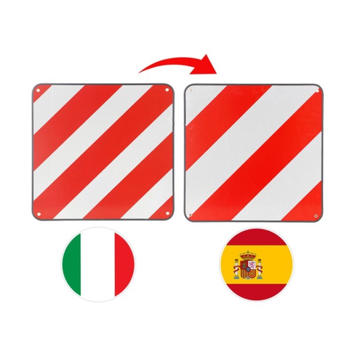 2 in 1 Warntafel