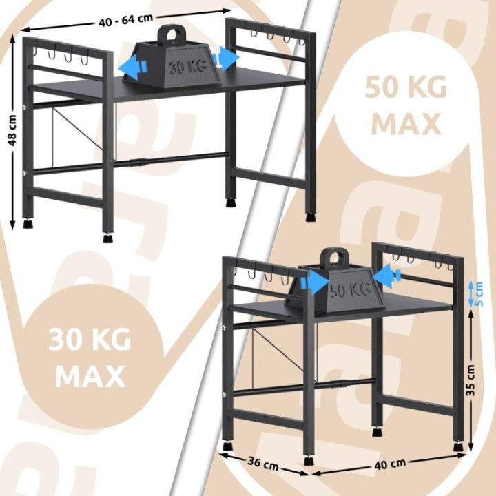 Mikrowellenregal Marana 2-stufig