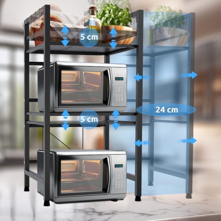 Mikrowellenregal Marana 3-stufig
