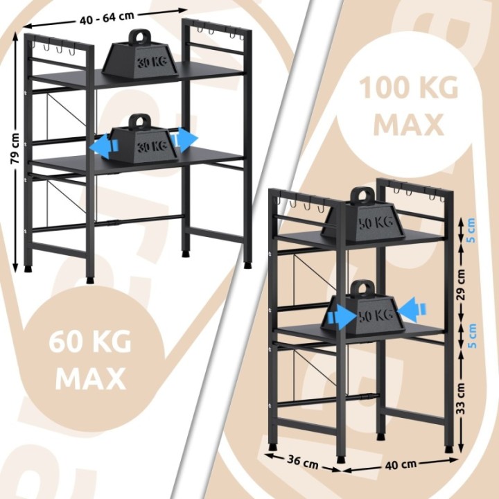 Mikrowellenregal Marana 3-stufig